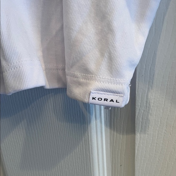 Koral Elegant White Long Sleeve Loose Fit Athletic Top - Picture 4 of 8